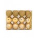 Sirocco 6cm Gold Christmas Baubles, 24pcs